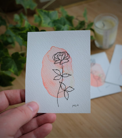 Aquarelle Rose - Marie-Christine Illustrations