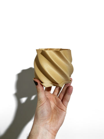Pot 'The wave' in Bioplastic - La Caverne à Steve - 3D printing